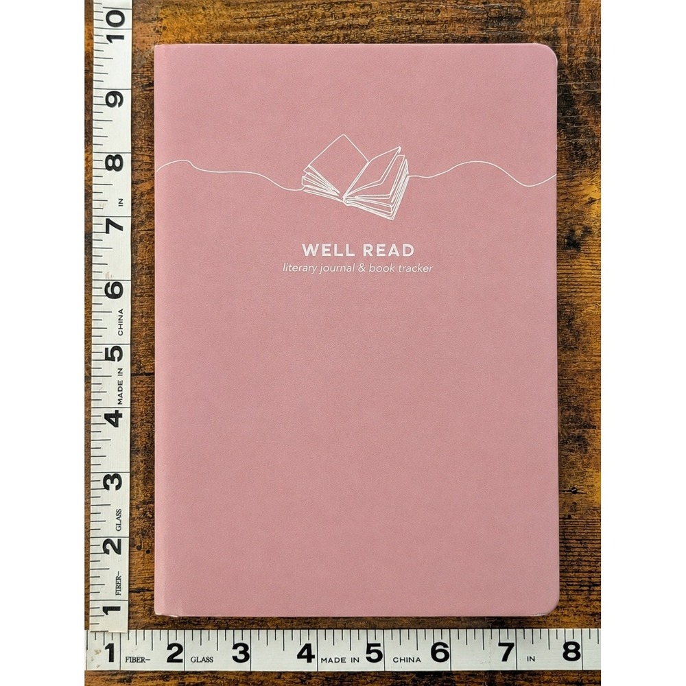 Well Read Literary Journal Book Tracker Guided Reading Log Hardcover Dusty Rose